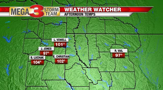 Central ArkLaTex Weather Watcher High Temps